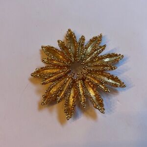 Gold Flower Brooch